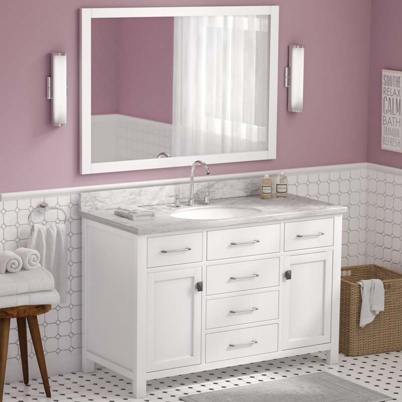Highland Dunes Kenilworth 48" Single Bathroom Vanity Set with Mirror